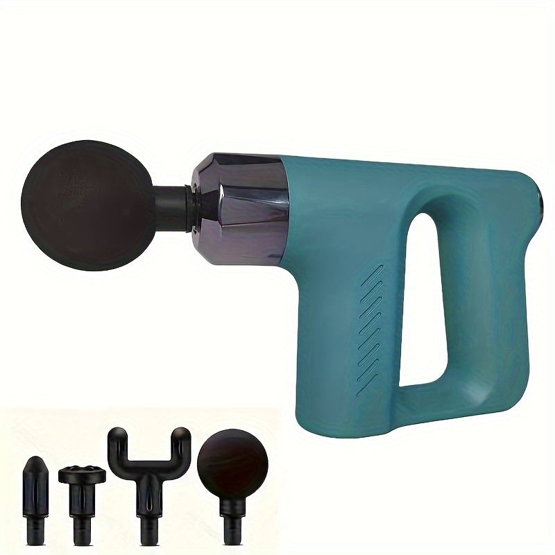 4-Piece Deep Tissue Massage Gun Set with Four Heads for Body Shaping and Muscle Relaxation