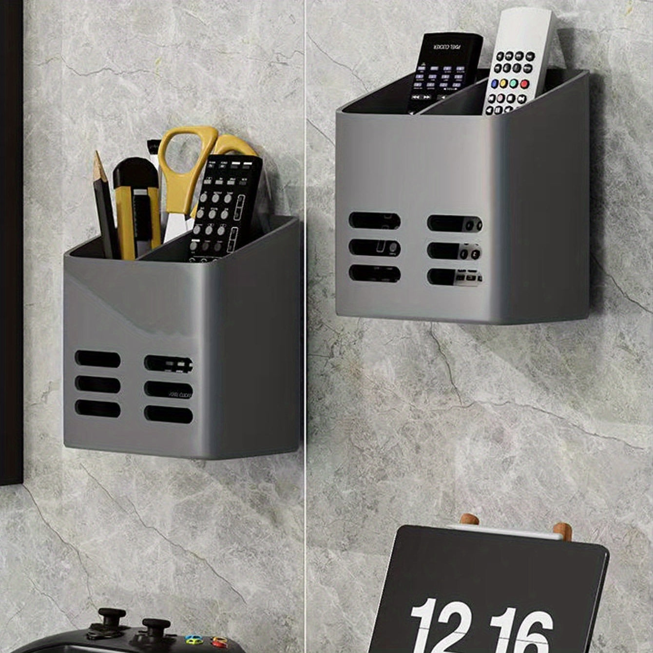 Plastikdan yasalgan devorga o'rnatiladigan saqlash tokchasi, drenaj savati bilan, oshxona, hammom va yashash xonasi uchun mos. Taomlar, idishlar, makiyaj, ruchkalar, cho'tkalar va qiruvchi mashinalarni tartibga solish uchun ideal.