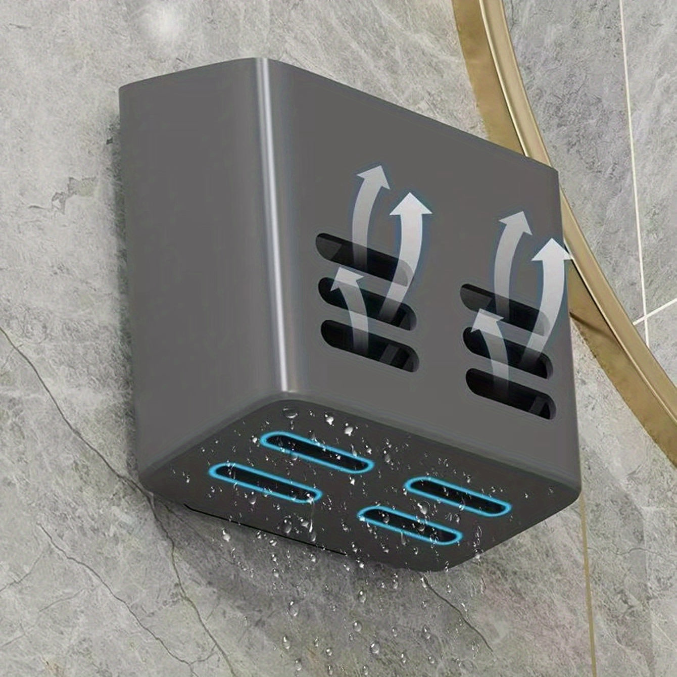 Plastikdan yasalgan devorga o'rnatiladigan saqlash tokchasi, drenaj savati bilan, oshxona, hammom va yashash xonasi uchun mos. Taomlar, idishlar, makiyaj, ruchkalar, cho'tkalar va qiruvchi mashinalarni tartibga solish uchun ideal.