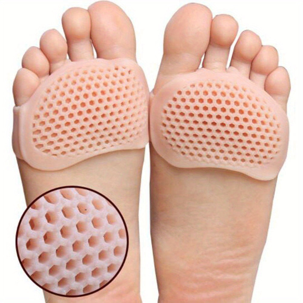 Silicone Foot Pads with Honeycomb Mesh Insole for Forefoot Support and Comfort