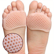 Silicone Foot Pads with Honeycomb Mesh Insole for Forefoot Support and Comfort