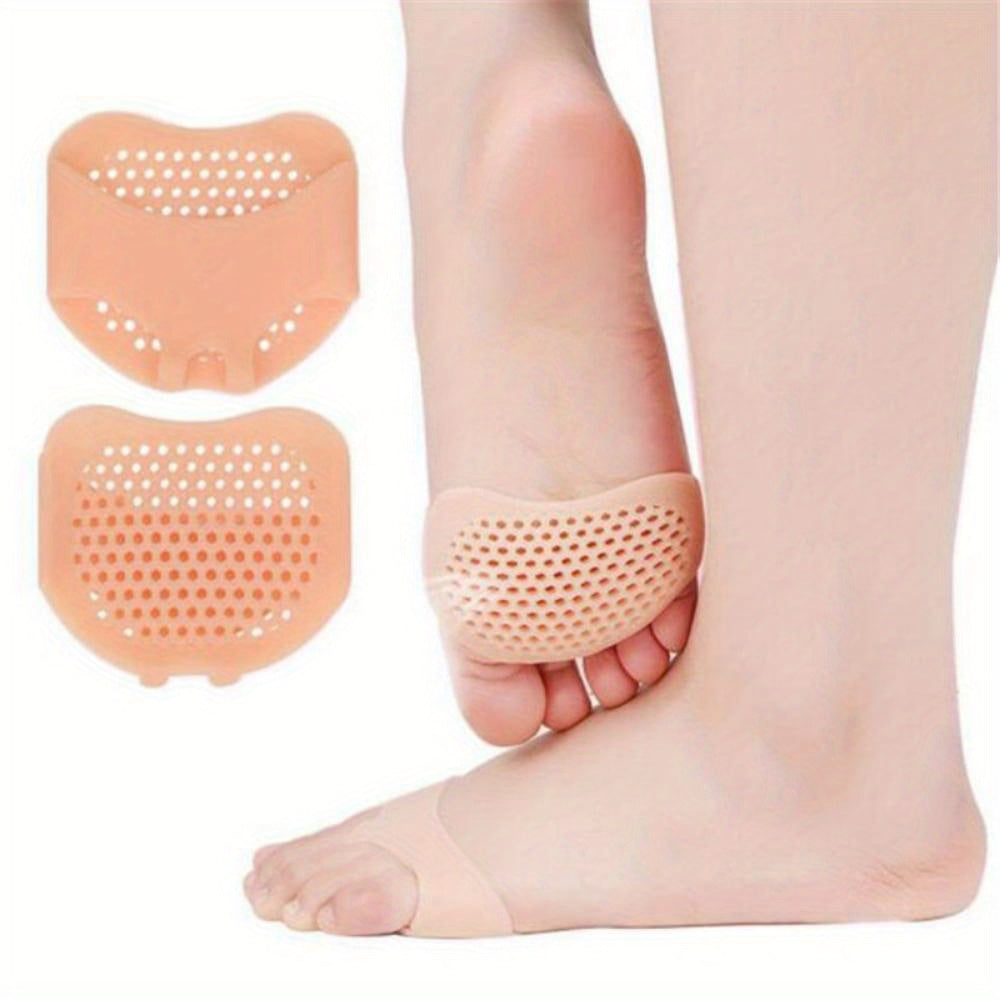 Silicone Foot Pads with Honeycomb Mesh Insole for Forefoot Support and Comfort