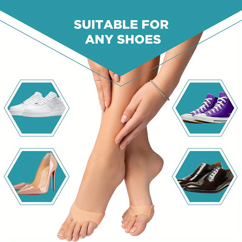 Silicone Foot Pads with Honeycomb Mesh Insole for Forefoot Support and Comfort