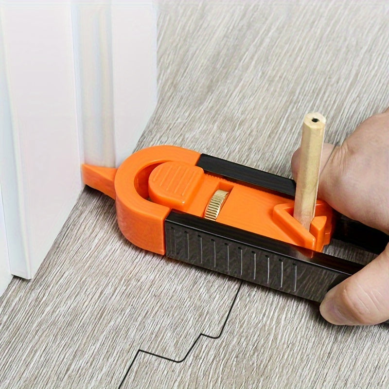 Regla ajustable para marcar en madera con bloqueo para curvas irregulares