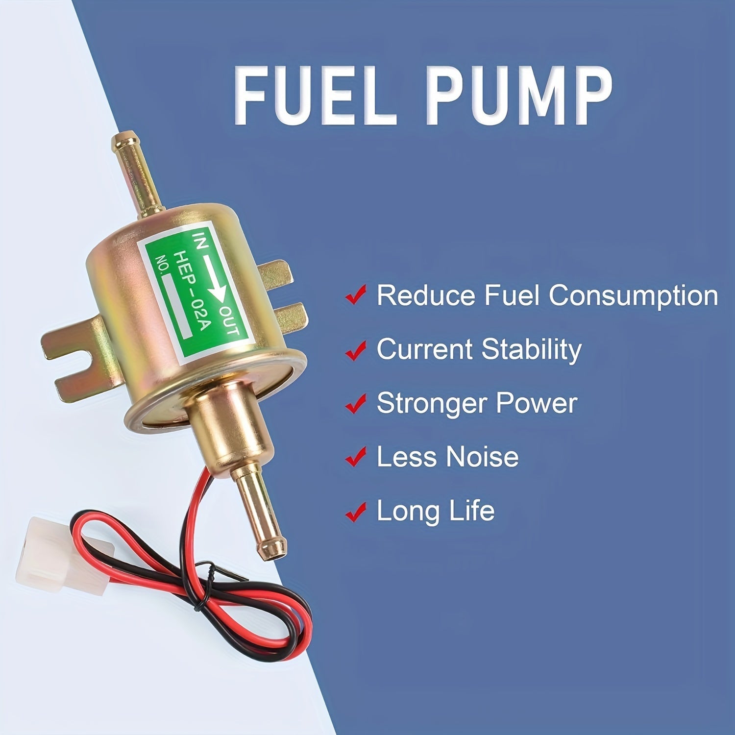 Heavy Duty 12V Diesel Fuel Pump Inline Electric Gasoline Fuel System for Machines