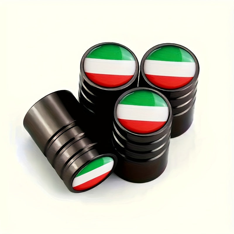4 Pcs Set Italy Flag Tire Valve Stem Covers Car Wheel Accessories