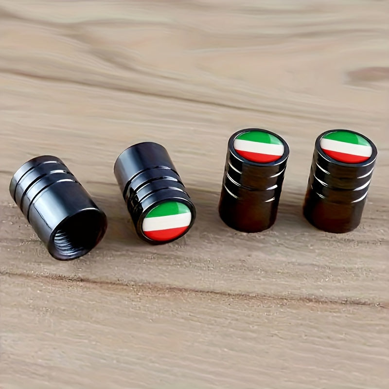 4 Pcs Set Italy Flag Tire Valve Stem Covers Car Wheel Accessories