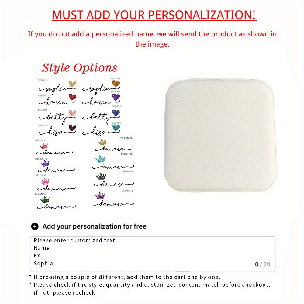 Ретро-шкатулка для украшений из искусственной кожи для мужчин и женщин, настраиваемый органайзер для хранения подарков