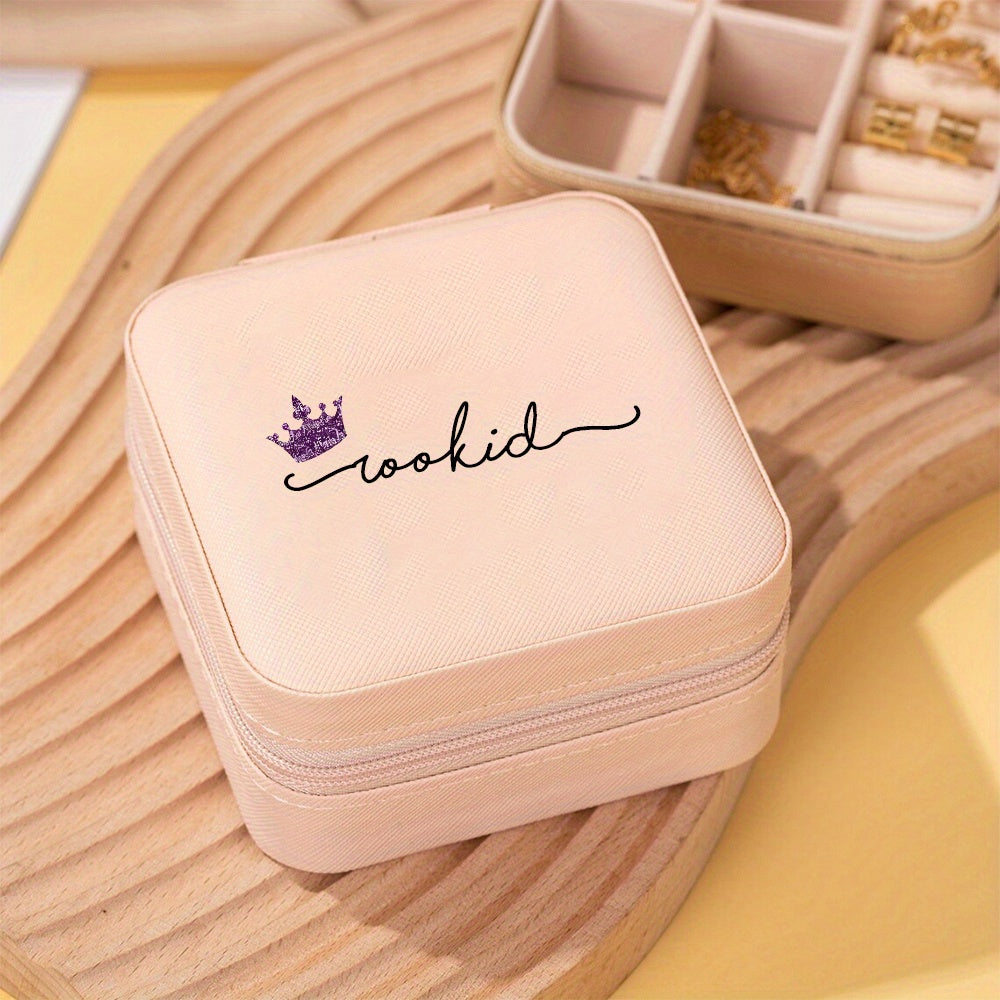 Ретро-шкатулка для украшений из искусственной кожи для мужчин и женщин, настраиваемый органайзер для хранения подарков