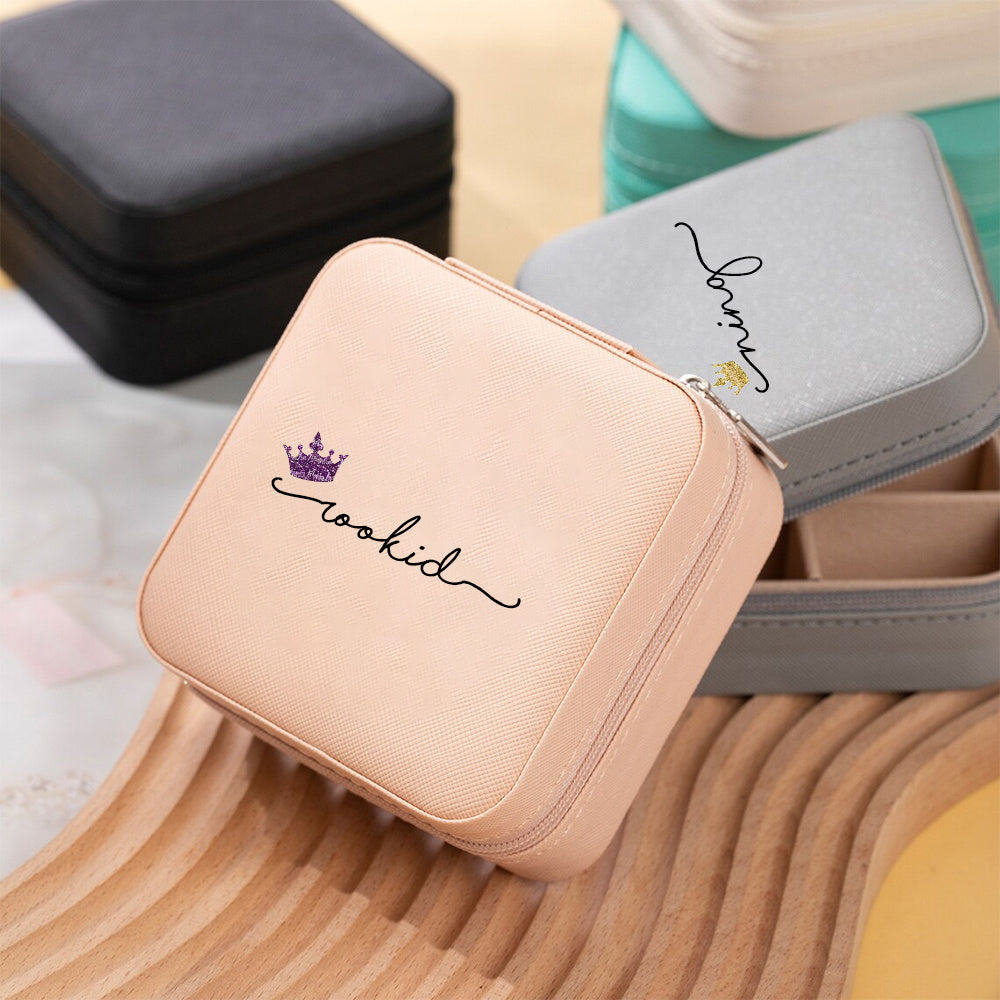 Ретро-шкатулка для украшений из искусственной кожи для мужчин и женщин, настраиваемый органайзер для хранения подарков