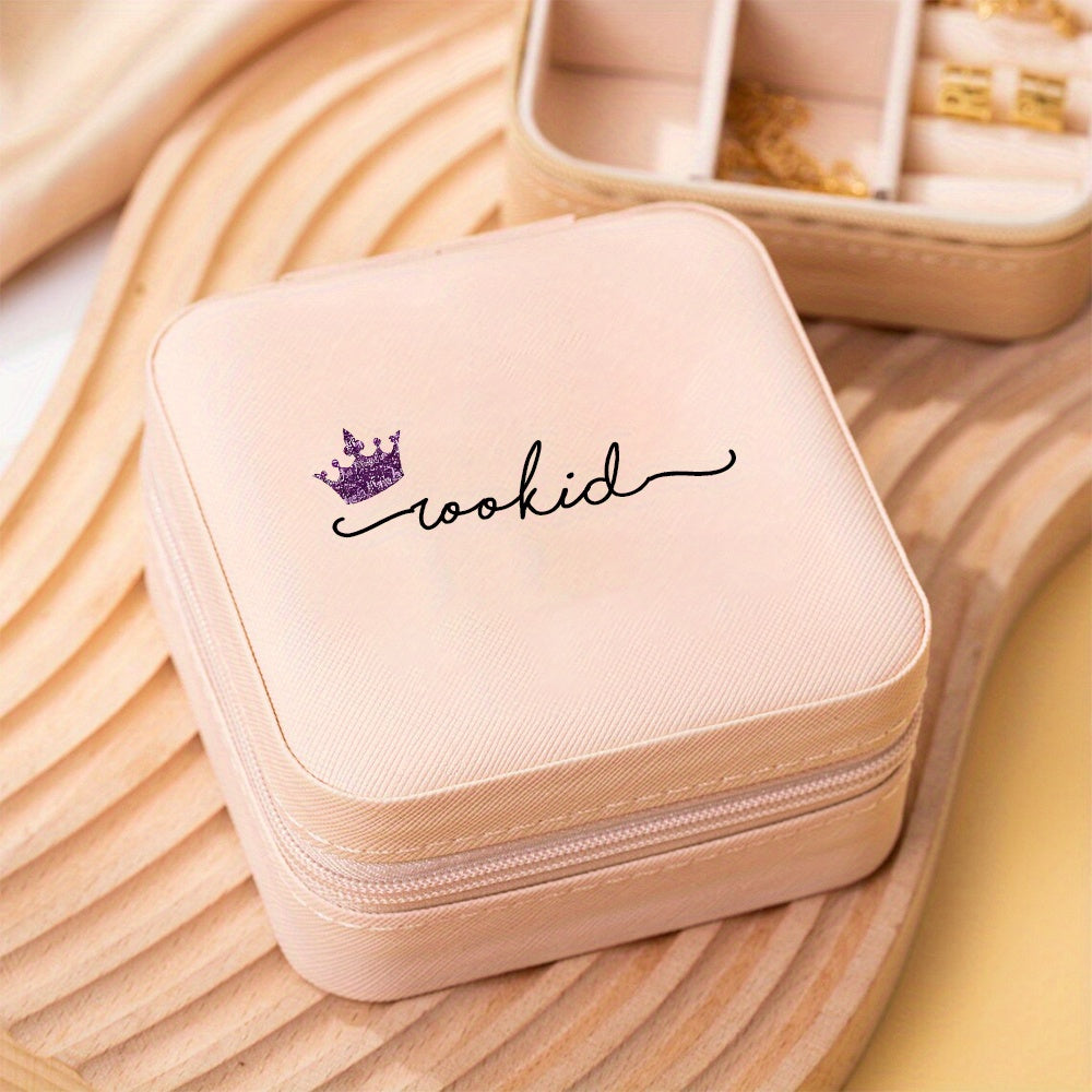 Ретро-шкатулка для украшений из искусственной кожи для мужчин и женщин, настраиваемый органайзер для хранения подарков