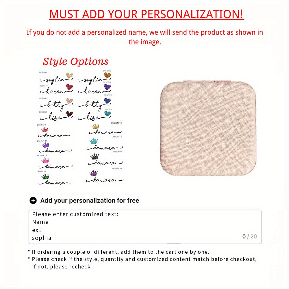 Jewelry Storage Box Made of High-Quality PU Leather for Gift and Organization