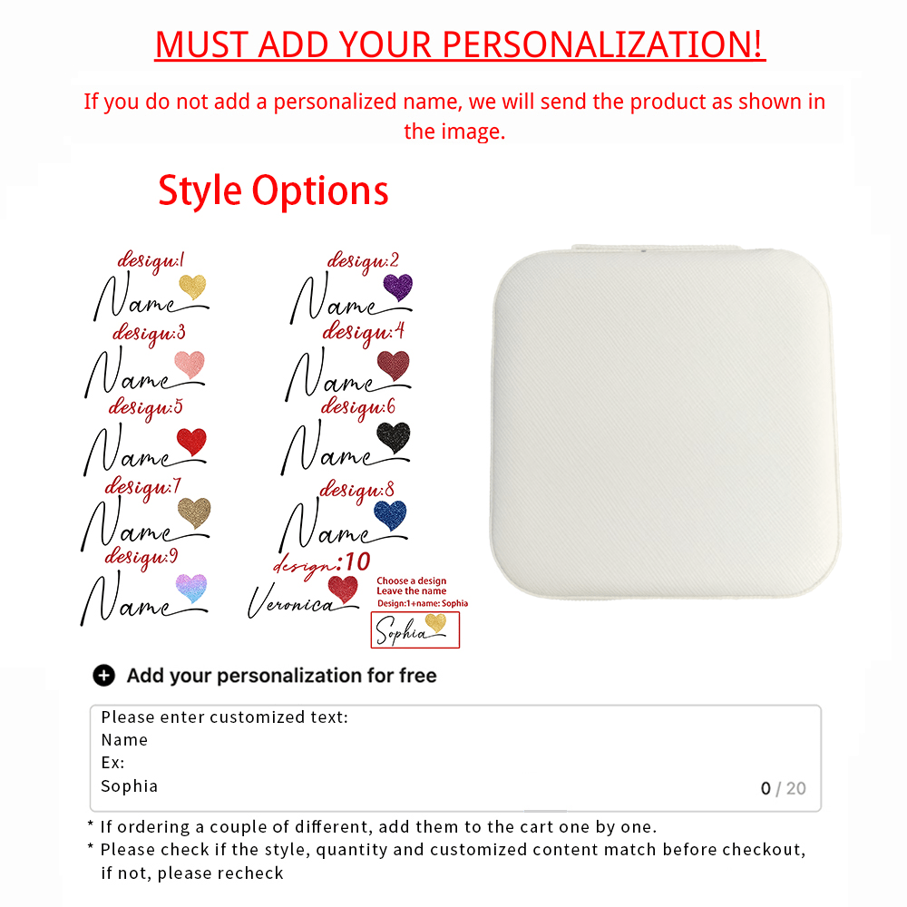 Персонализированная шкатулка для украшений с узором из цветов, кожаный органайзер для хранения для дома и путешествий