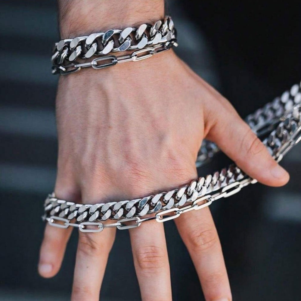 Men's Hip Hop Style Stainless Steel Chain Necklace Jewelry Gift