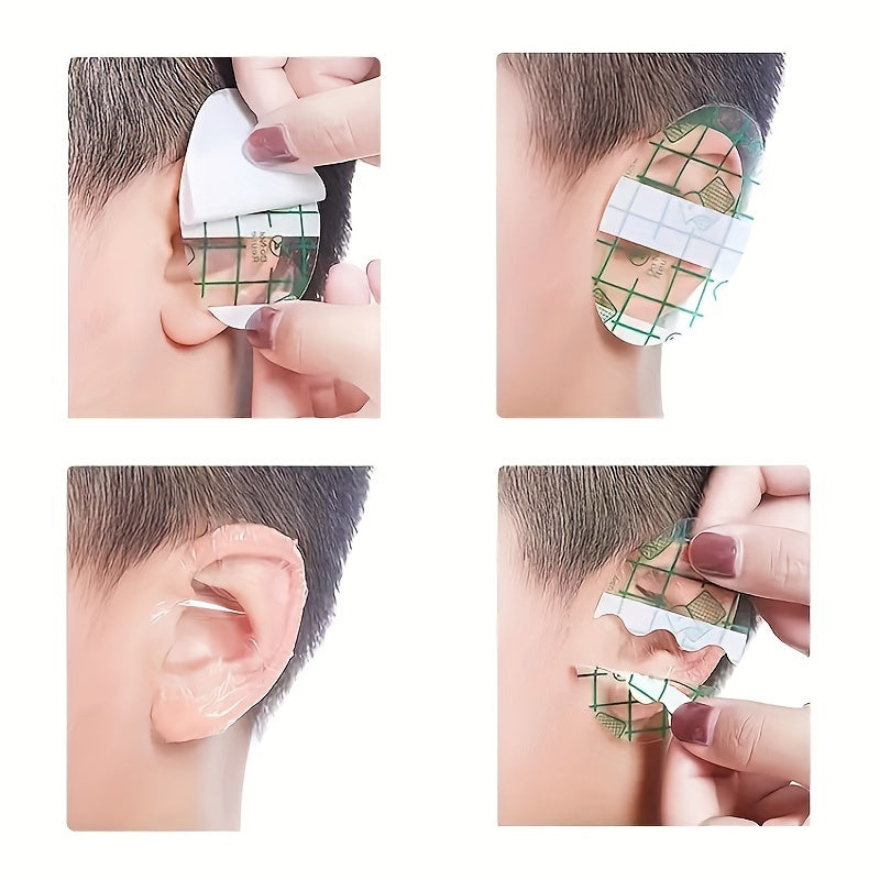 Waterproof Ear Stickers for Shower Bath Water Protection Polyurethane Transparent 20 Pack