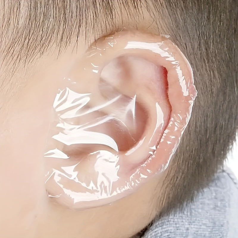 Waterproof Ear Stickers for Shower Bath Water Protection Polyurethane Transparent 20 Pack