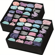 Foldable Fabric Storage Cube for Drawers and Cabinets Space Organizer for Socks Ties Underwear