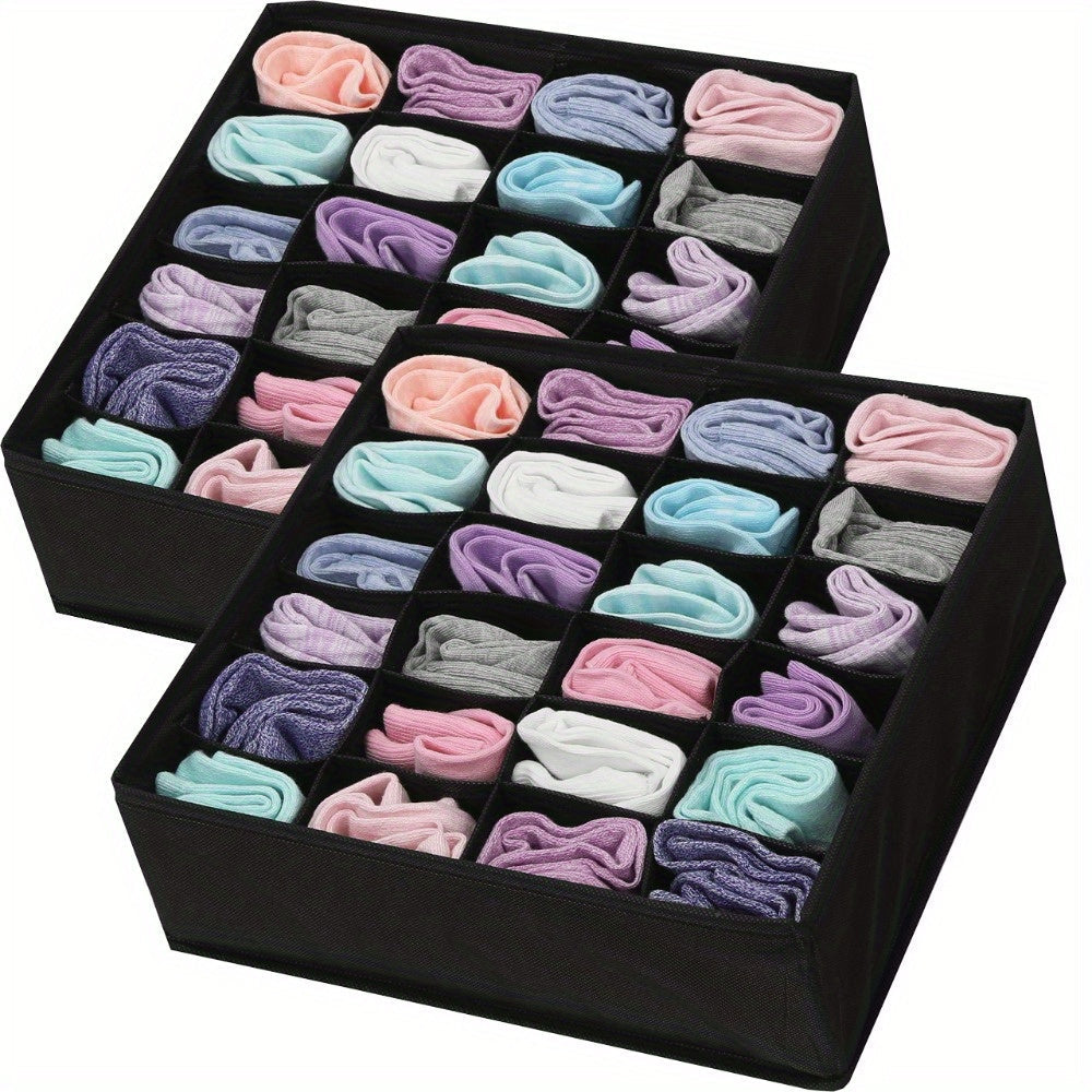 Foldable Fabric Storage Cube for Drawers and Cabinets Space Organizer for Socks Ties Underwear