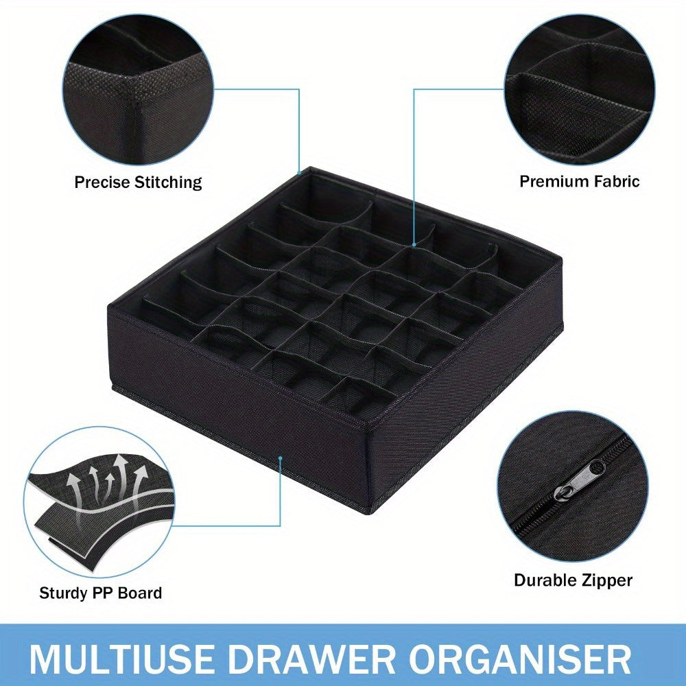 Foldable Fabric Storage Cube for Drawers and Cabinets Space Organizer for Socks Ties Underwear