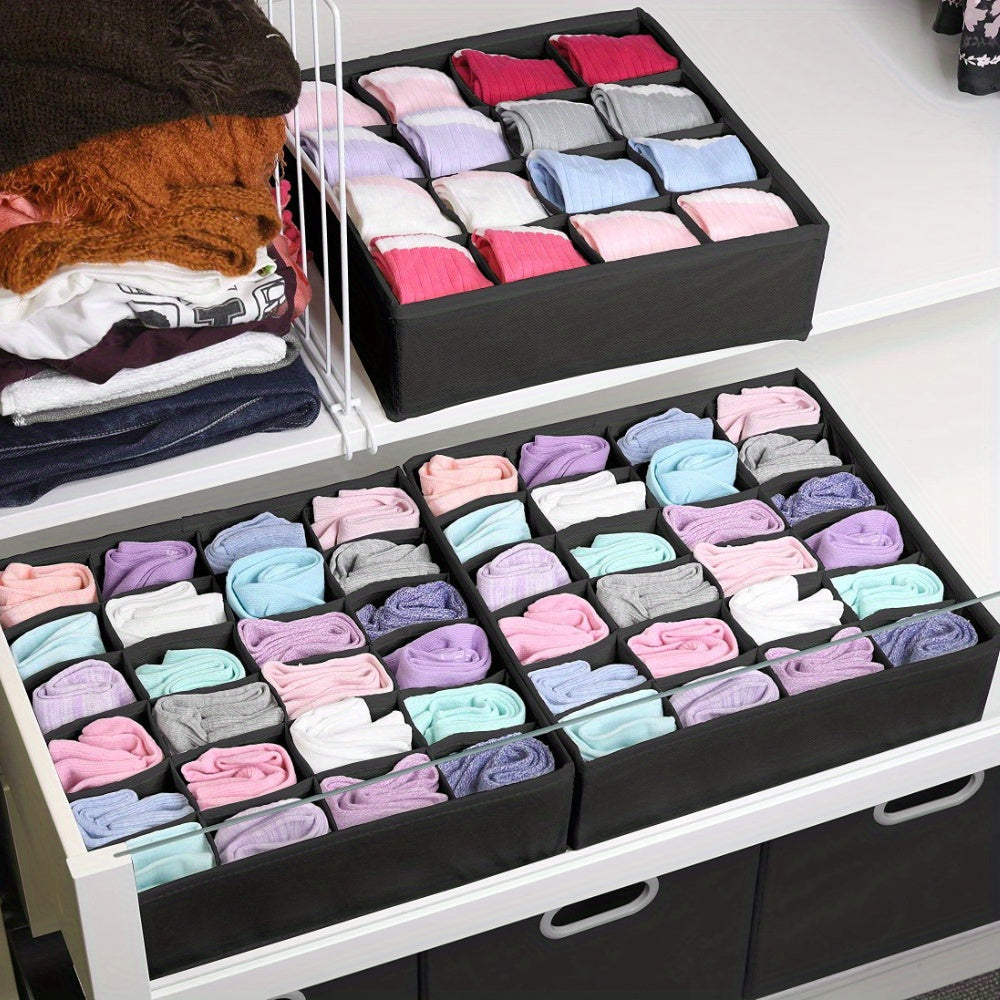 Foldable Fabric Storage Cube for Drawers and Cabinets Space Organizer for Socks Ties Underwear