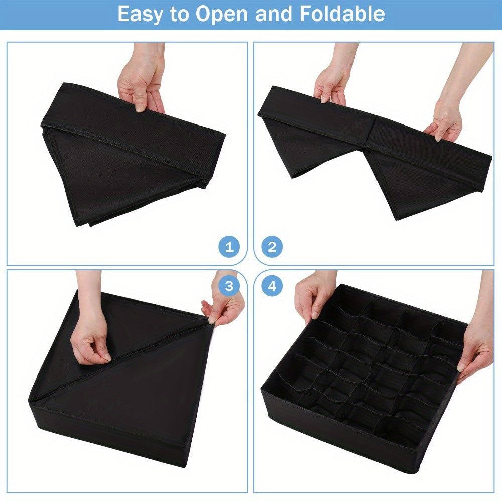 Foldable Fabric Storage Cube for Drawers and Cabinets Space Organizer for Socks Ties Underwear