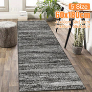 Gray Runner Rug Non-Slip Washable Polyester Memory Foam Kitchen Hallway