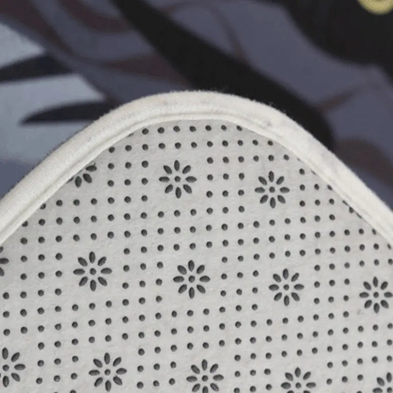 Gray Runner Rug Non-Slip Washable Polyester Memory Foam Kitchen Hallway