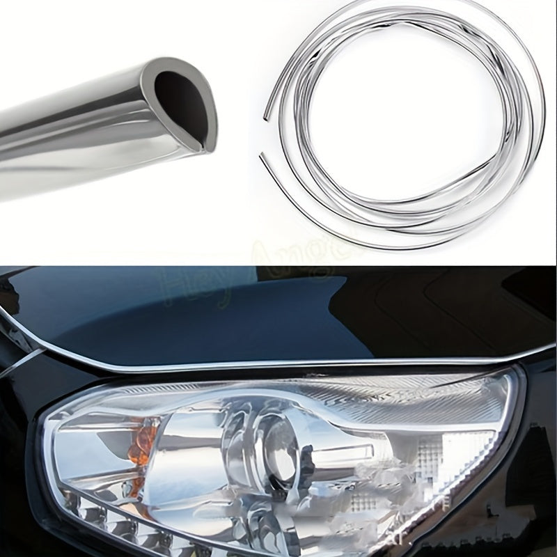 Avtomobil uchun xrom qoplama shakli, chekka chiziq, chizishga qarshi himoya, 6M/236.22in