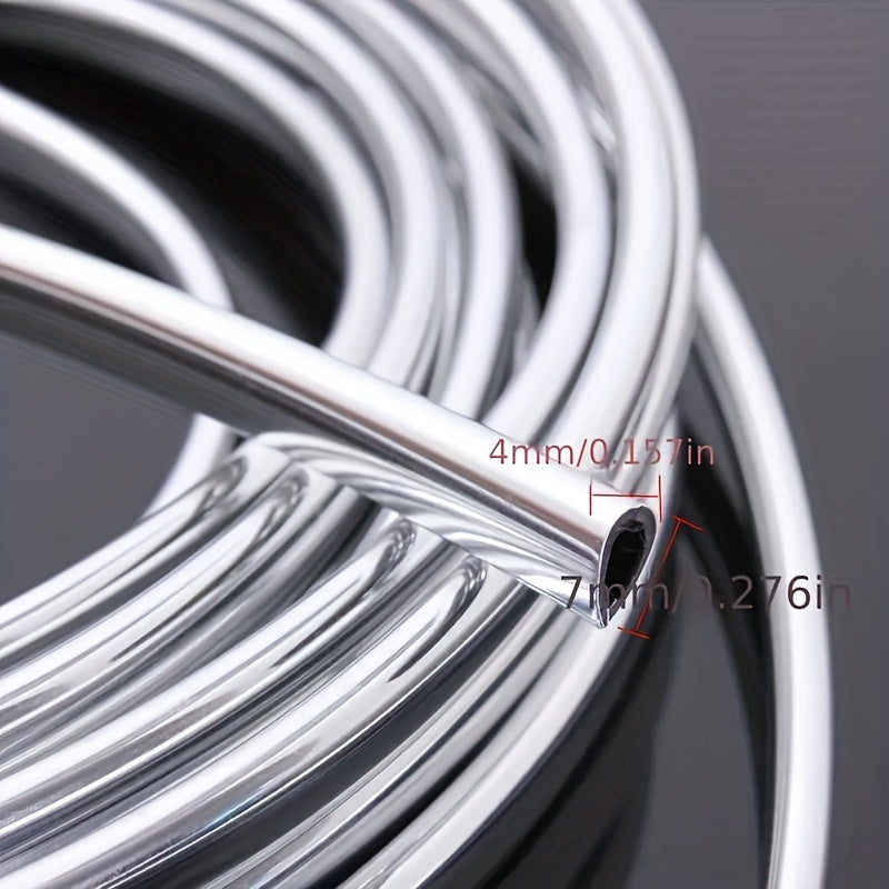 Car Chrome Moulding Trim Strip Edge Scratch Guard Protector 6M/236.22in