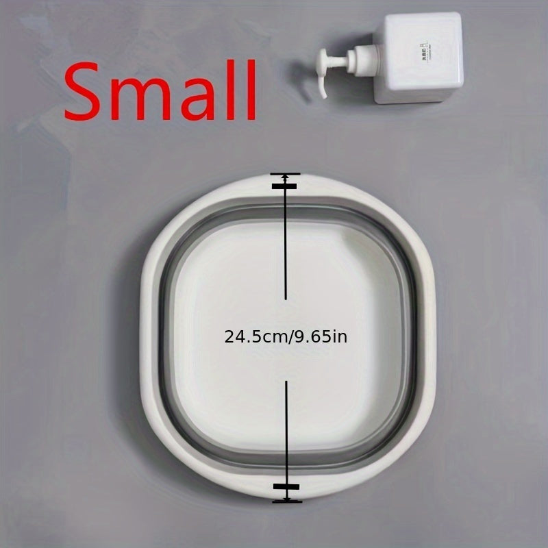 3-Pack Foldable Plastic Basin for RV Bathroom Face Washing Underwear Cleaning Foot Soaking