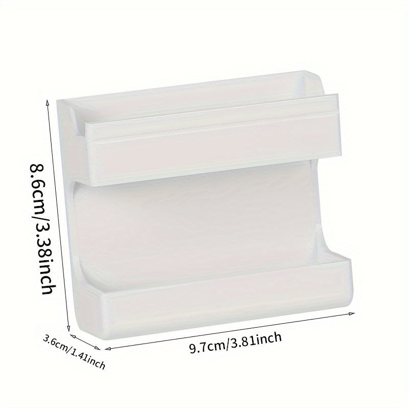 Wall-Mounted Phone and Remote Storage Bracket No Drilling Needed Plastic