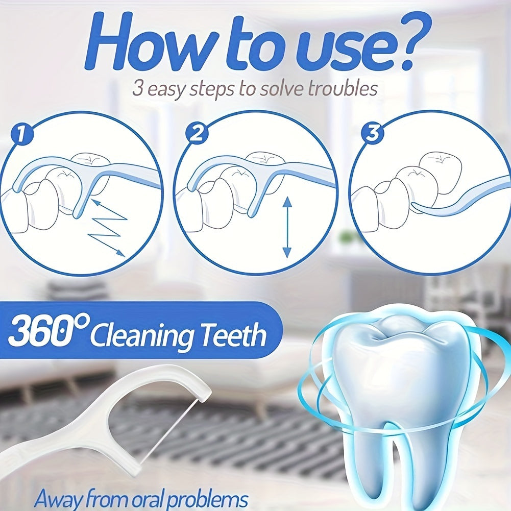 Portable Teeth Flosser Set with Disposable Picks for Travel Camping