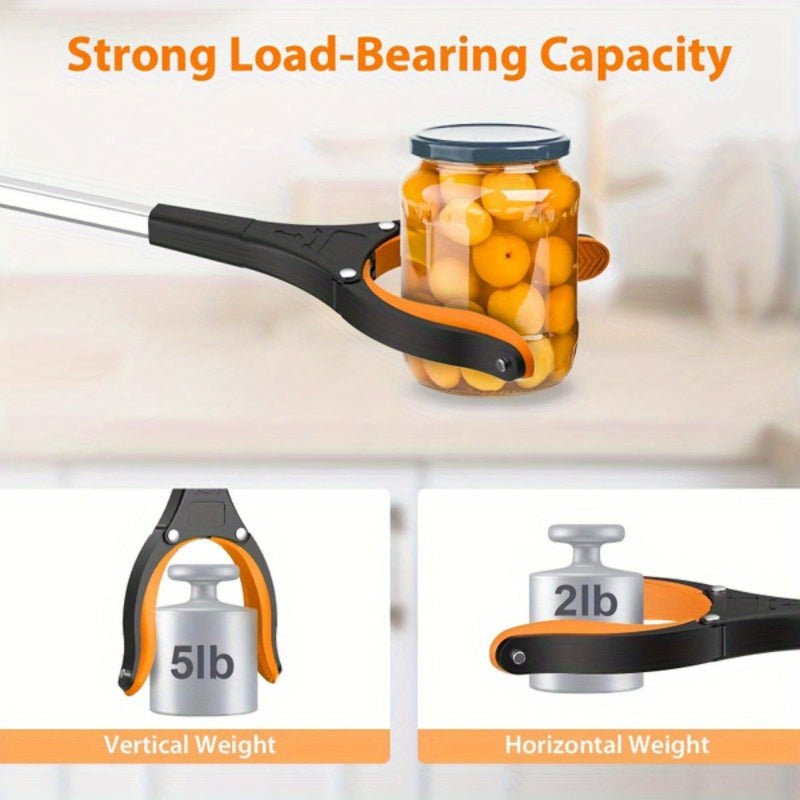 Heavy Duty 32-Inch Garbage Grabber with Rotating Clamp for Seniors Outdoor Use