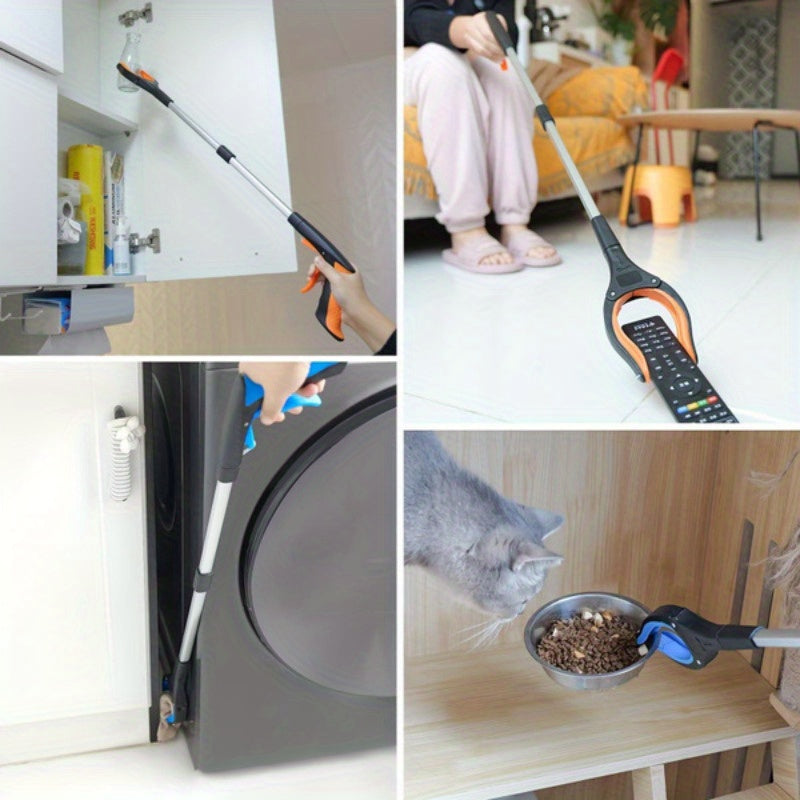 Heavy Duty 32-Inch Garbage Grabber with Rotating Clamp for Seniors Outdoor Use