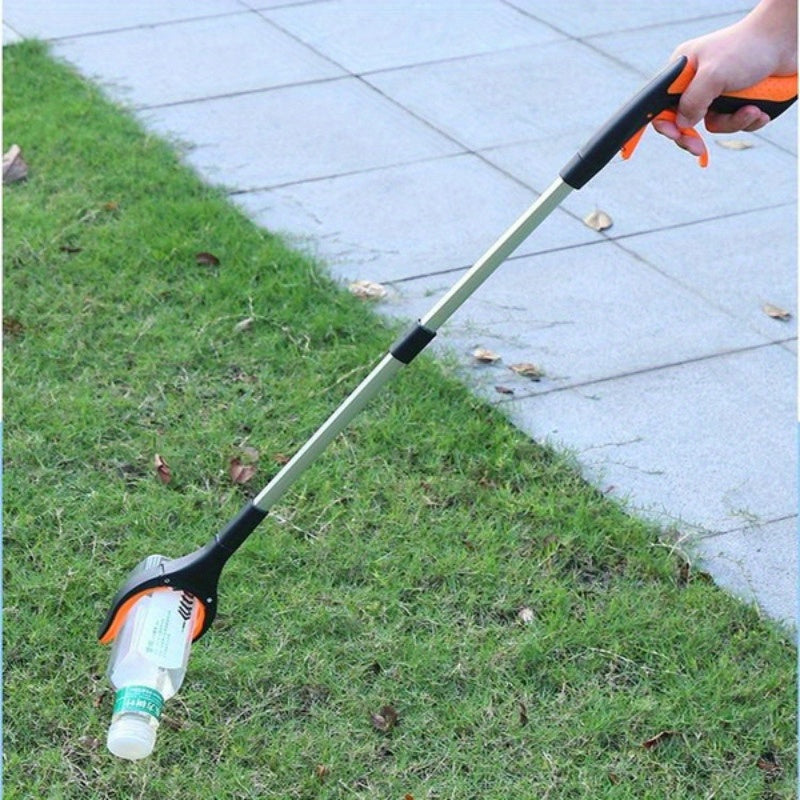 Heavy Duty 32-Inch Garbage Grabber with Rotating Clamp for Seniors Outdoor Use
