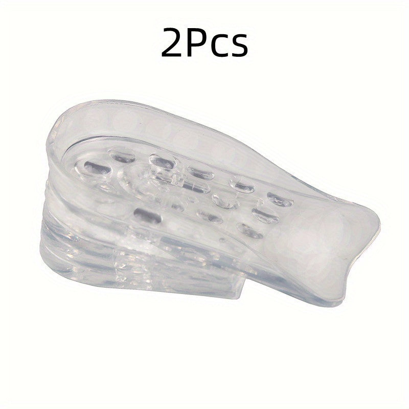 Unisex 5-Layer Adjustable Insoles Transparent Heel Cushions 2 Pack