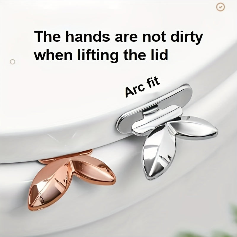 Plastic Toilet Seat Lifter Set with High-Gloss Finish Self-Adhesive Reusable Household Accessory