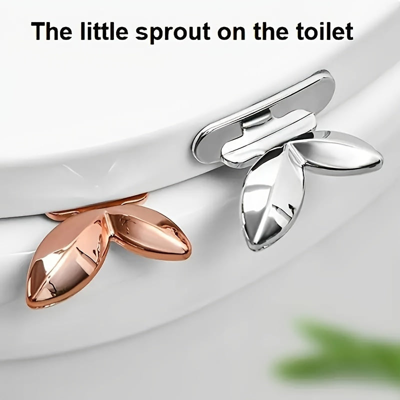 Plastic Toilet Seat Lifter Set with High-Gloss Finish Self-Adhesive Reusable Household Accessory