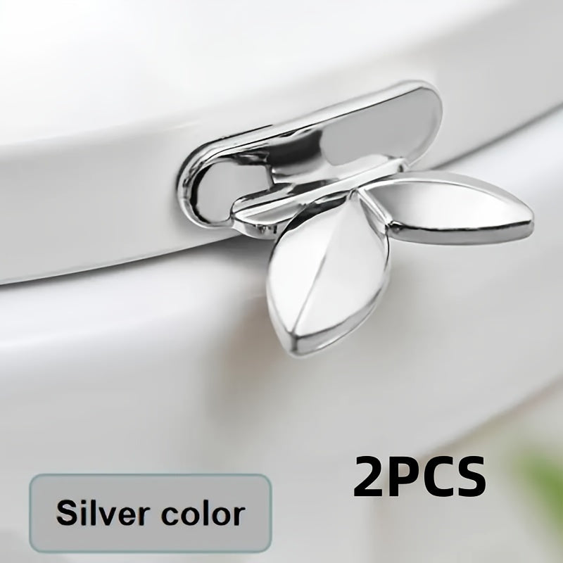 Plastic Toilet Seat Lifter Set with High-Gloss Finish Self-Adhesive Reusable Household Accessory