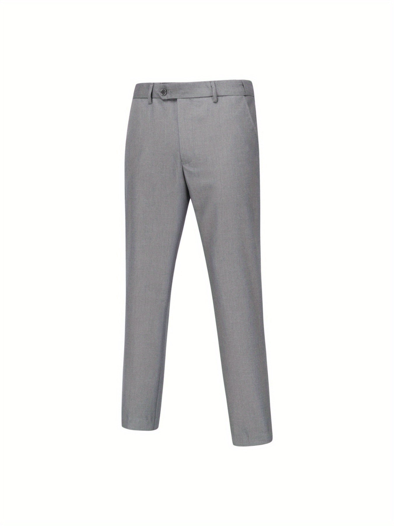 Men's Solid Color Polyester Single Button Jacket and Three-Piece Suit for Work