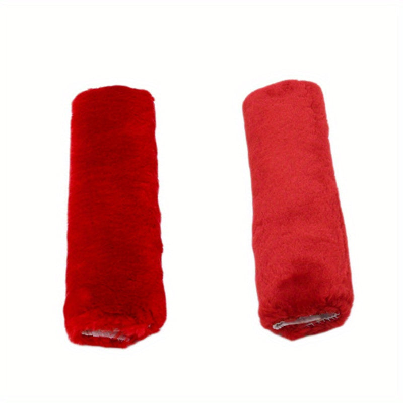 Unisex Plush Car Safety Belt Covers Shoulder Protectors Winter Interior Accessories