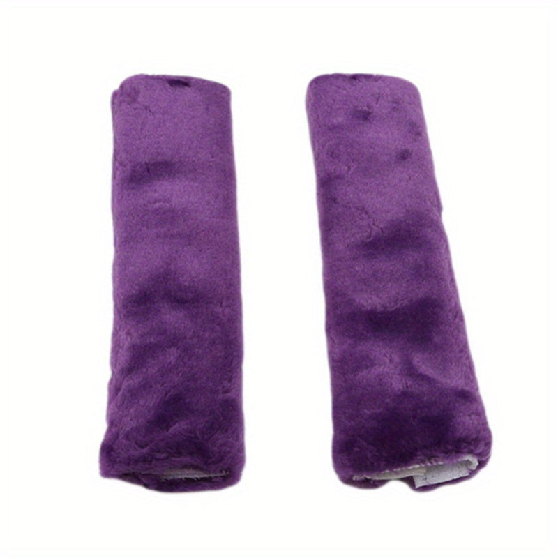 Unisex Plush Car Safety Belt Covers Shoulder Protectors Winter Interior Accessories