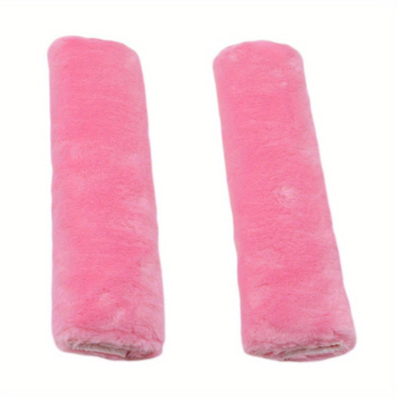 Unisex Plush Car Safety Belt Covers Shoulder Protectors Winter Interior Accessories