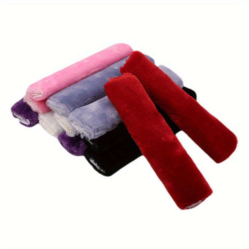 Unisex Plush Car Safety Belt Covers Shoulder Protectors Winter Interior Accessories
