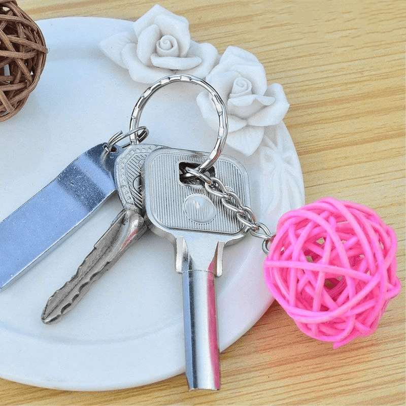Set of 50 Alloy Key Rings Keychain with Link Chain for Crafting and DIY Projects