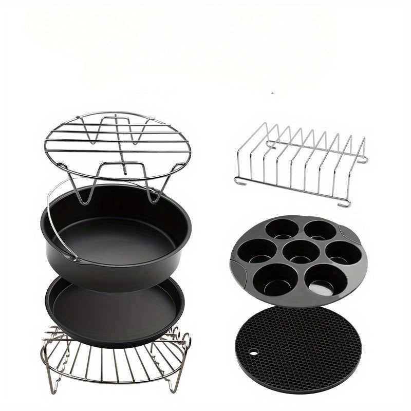 Juego de accesorios para freidora de aire antiadherentes y libres de BPA de 7 piezas para freidoras de 4.8Qt y 6.3Qt