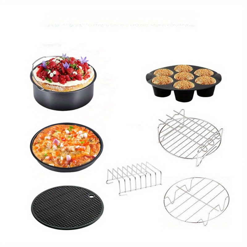 Juego de accesorios para freidora de aire antiadherentes y libres de BPA de 7 piezas para freidoras de 4.8Qt y 6.3Qt