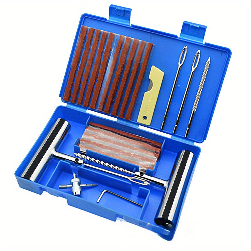 Multi-Purpose Tire Repair Kit for Car Motorcycle Bike Tubeless Puncture Set