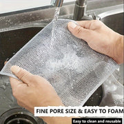 Set of 12 Non-Stick Oil Mesh Dishcloths for Kitchen Cleaning and Stain Removal