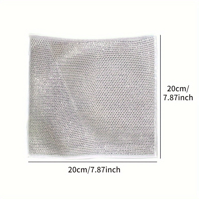 Set of 12 Non-Stick Oil Mesh Dishcloths for Kitchen Cleaning and Stain Removal